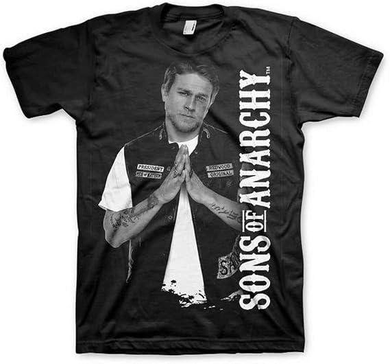 Sons Of Anarchy Mens T Shirt Jax Teller Merchandise Black Cotton Graphic Tee
