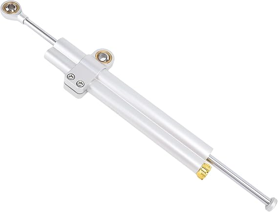 Motorcycle Steering Damper, 373MM Adjustable Universal Fit Increase Stability for Motorbike with Speed Sensitive Technology, Precision Made Steering Damper