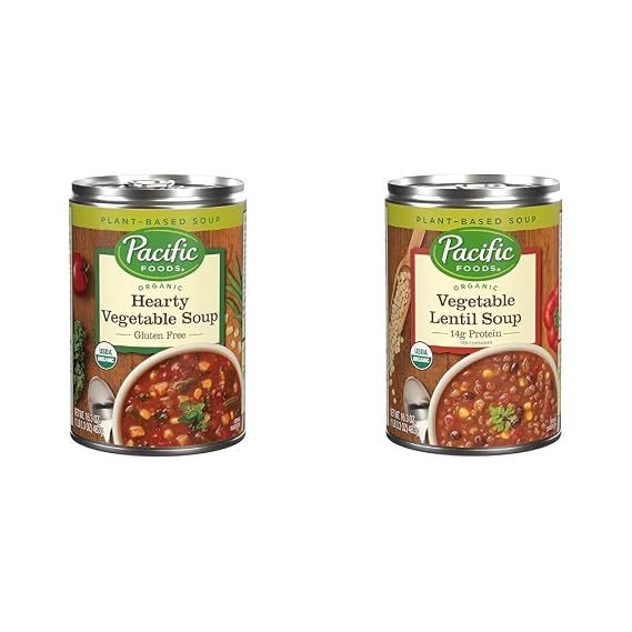 (Bundle of 4) Pacific Foods Organic Soups, 16.3 oz Cans