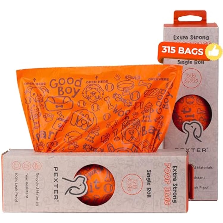 Waste Station Bags Large Roll Dog Poop Bags 315 Count Extra-Strong, Leak-Proof & Unscented Fits Most Pet Waste Stations, Dog Station Bag & Outdoor Dispensers