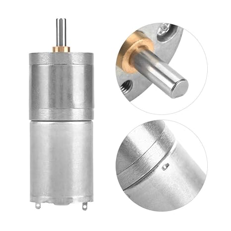 Metal Gear Motor,1Pcs 25mm DC 5-12V 25GA-370 Gear Reduction Motor Large Motor for DIY (2#)