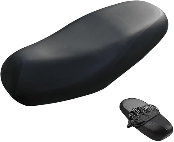 Universal Motorcycle Seat Cover Waterproof Black,Breathable Leather Motorbike Scooter Seat Protector,for Most Bikes and Electric Vehicles
