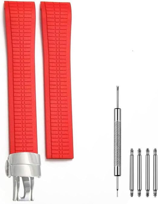 21mm Silicone Rubber Watch Band Strap Compatible with Patek Aquanaut Philippe -5164A 5167A
