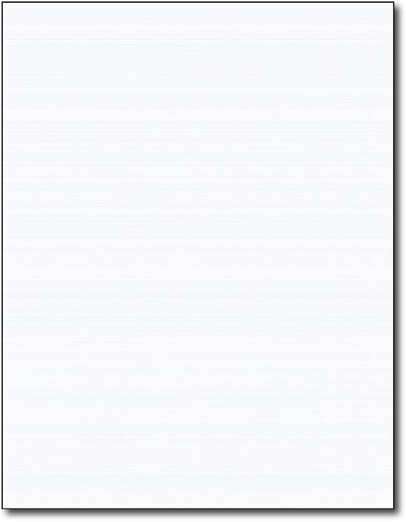 Heavyweight Linen Textured Cardstock - 50 Sheets - Blank Thick Paper for Inkjet/Laser Printers (White)