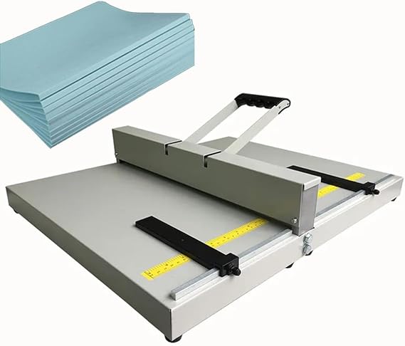 Manual Creasing Machine, 350mm Scoring Paper Creaser Machine, Paper Folding Machine with Positioning Ruler, Bind Presentations and Documents for Greeting Cards, Booklets, Photo Pap