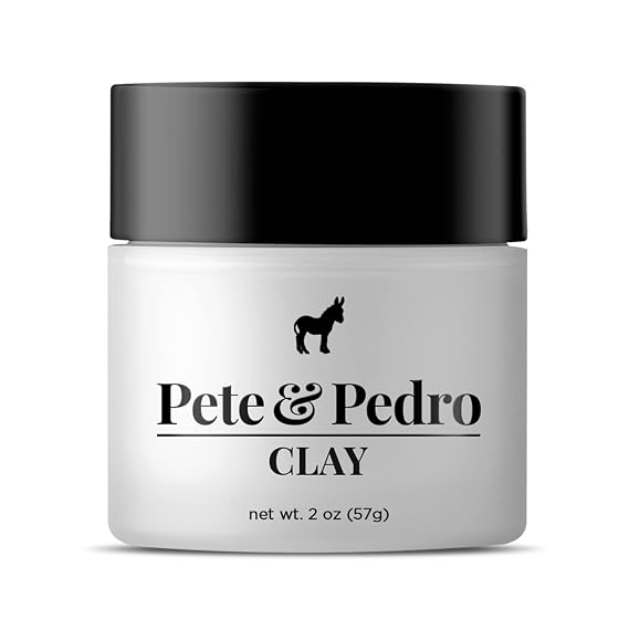 Pete & Pedro Hair Styling Clay Medium Hold, Low Shine, Matte Finish, 2 oz