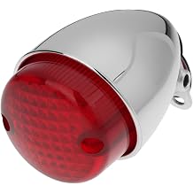 12V 3Wire Motorcycle LED Rear Tail Light Brake 85x49mm Compatible with Harl-ey Cafe Racer Bobber Chopper