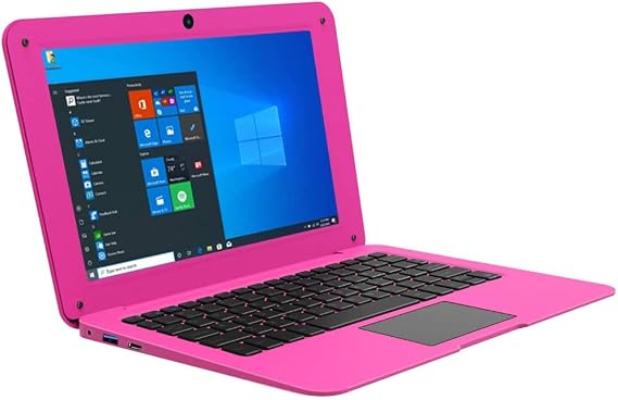 10.1Inch Portable Laptop Mini Computer Ultra Thin Notebook Windows Laptop FHD Laptop 1080P FHD FullView Ultrabook PC with Apollo Lake N3350,6GB RAM and 64GB Storage with Windows10 OS (Pink)