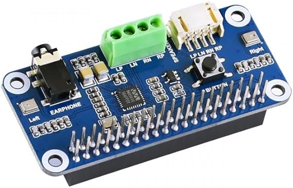WM8960 Hi-Fi Sound Card HAT Compatible with Raspberry Pi Stereo CODEC Play/Record Low Power Consumption