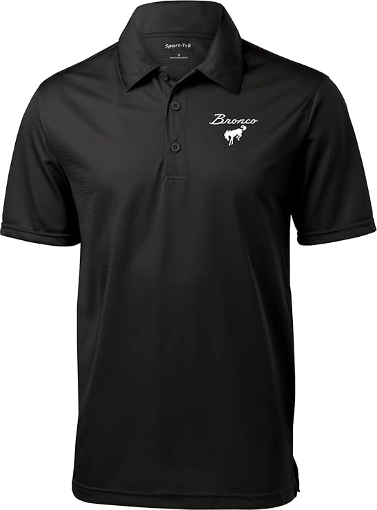 Ford Bronco Chest Print Textured Polo Shirt