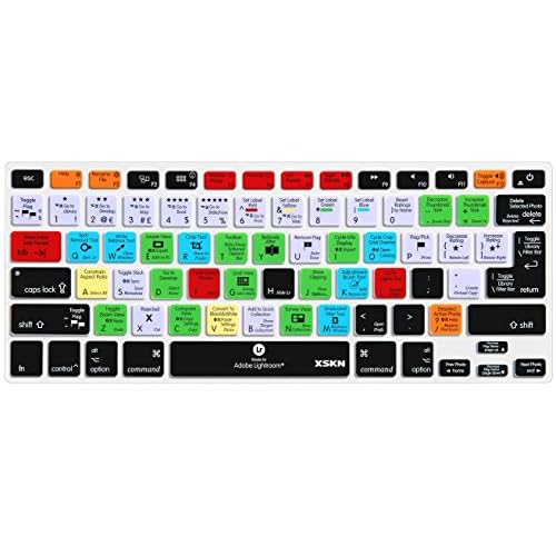 XSKN Adobe Lightroom Shortcuts Keyboard Skin Hot Keys LR Keyboard Cover for MacBook Air 13 & MacBook Pro 13 15 17, Retina US  European ISO Keyboard