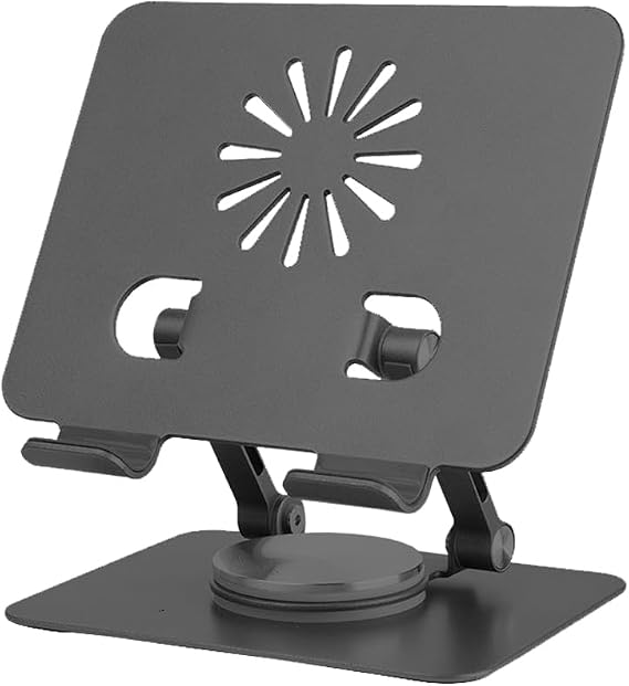 Coverzone Tablet Standı Katlanabilir Alüminyum Alaşımlı Yüksek Dayanıklı Malzeme Kaymaz Ayarlanabilir Çok Amaçlı Fonkiyonel iPad Uyumlu Stant ZR756