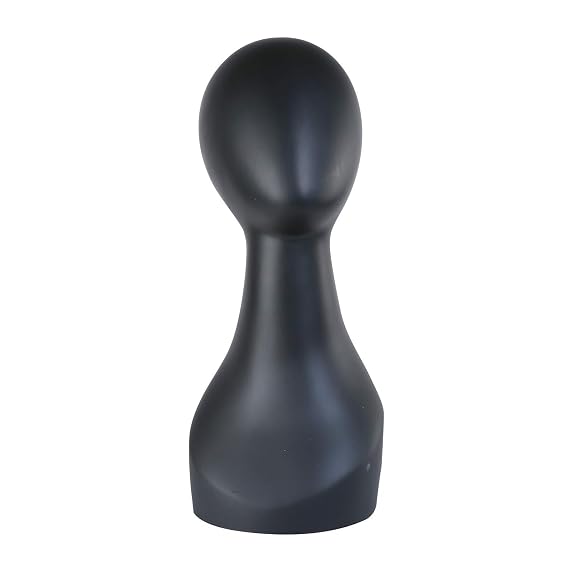 STUDIO LIMITED Durable PP Material Plastic Mannequin/Manikin Head for displaying Wigs, Hats, Necklaces (Black)
