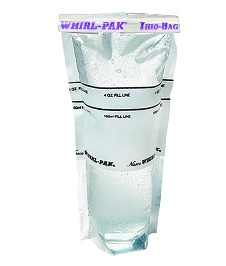 Nasco Whirl-Pak B01402WA Standard Thio Bag, 185mm L x 75mm W, 0.064mmmm Thickness, 100ml Capacity (Box of 100)