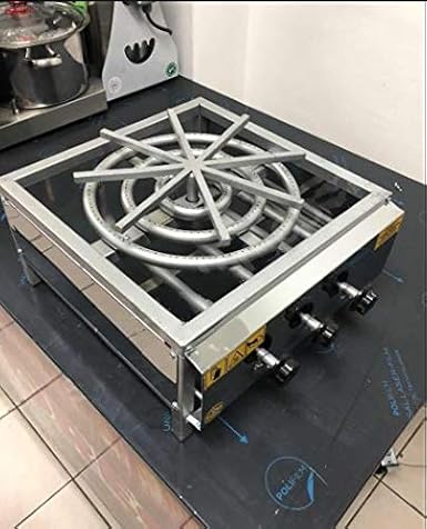 Kunafa Konafa Kanafeh Kunafah Kunefe Single Big Size 3 Burner Stove for Cooking Quarry Works with Propane Gas (LPG) Big Plate Included