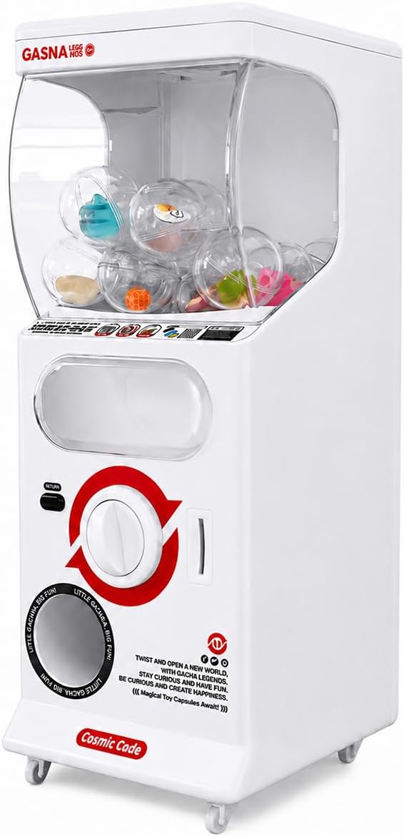 Capsule Vending Machine Kids Toys Mini Vending Machine 25 Cents Side Coin Operated Gumball Prize Machine Maker Arcade Fidget Toys Claw Machine Game For Adults Sensory Toys Dolls Gifts