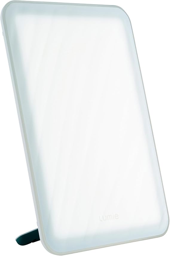 Lumie Vitamin L Slim SAD Light Therapy Box, White | Slim, space-saving design delivers effective 10,000 lux light therapy; ideal for everyday use