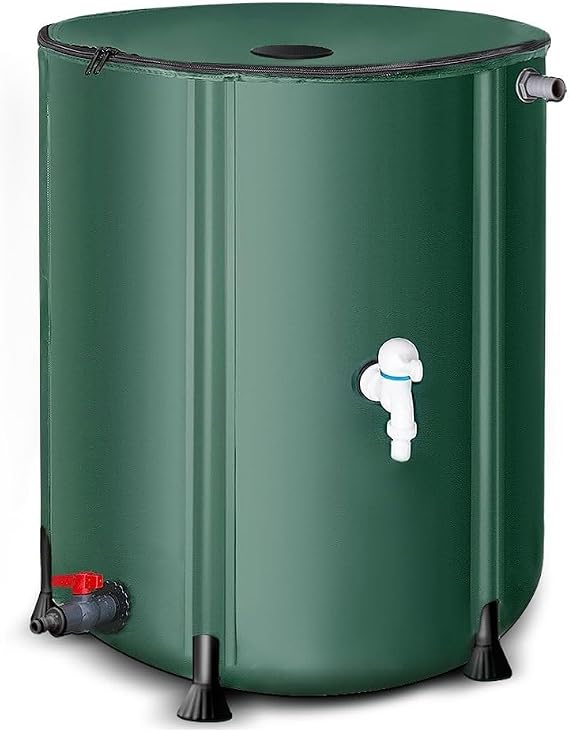 Garden Rain Barrels 50L to 1000L Collapsible, Portable Rainwater Collection System with Tap and Zipper Lid, Water Storage Tanks for Garden Irrigation, Outdoor and Emergency Use(750L)