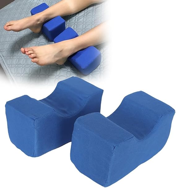 BLUEZY 2 Pcs Foot Elevation Pillows Ankle Heel Elevator Wedge Foot Support Pillow Ankle Cushion for Bed Sore Foot Pressure Ulcer Sleeping Feet Leg Rest Elevated Support