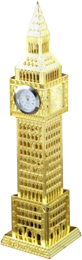 Zerodeko Metal Big Mid Century Wall Clock for Tabletop Decor London Souvenir Style