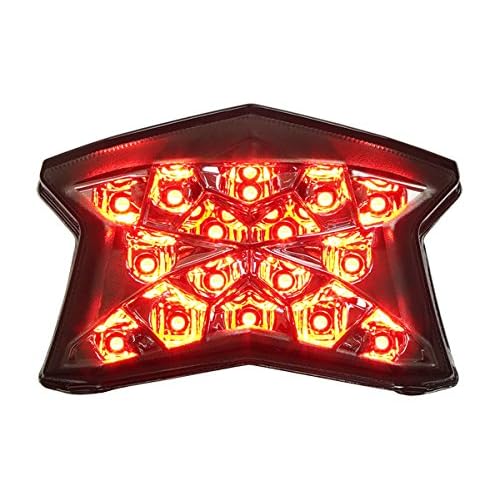 Integrated Sequential LED Tail Lights Smoke Lens for 2017-2019 Kawasaki Ninja 650 Z650 & 2017-2024 Kawasaki Z900 & 2020-2025 ZH2 DOES NOT FIT 2020 NINJA 650Z650