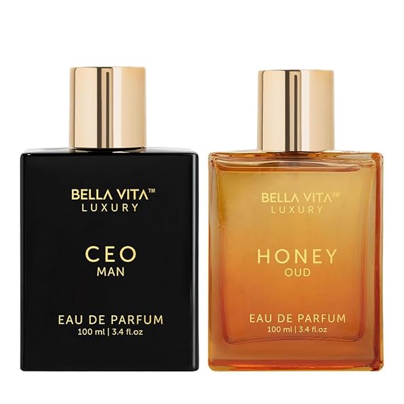 Bella Vita Luxury Sharp & Sexy | 2x100ml Perfumes | CEO Man & Honey Oud | Perfume for Men & Women | Long Lasting Fragrance | Eau De Parfum