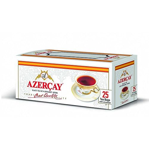 Azercay Black Tea 3 Pack with Bergamot Aroma Disposable Tea Bags - Packed - 3 x 50 gr