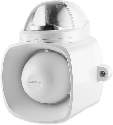 Seco-Larm SH-816S-SQC Enforcer SirenStrobe with Audio Input, Clear