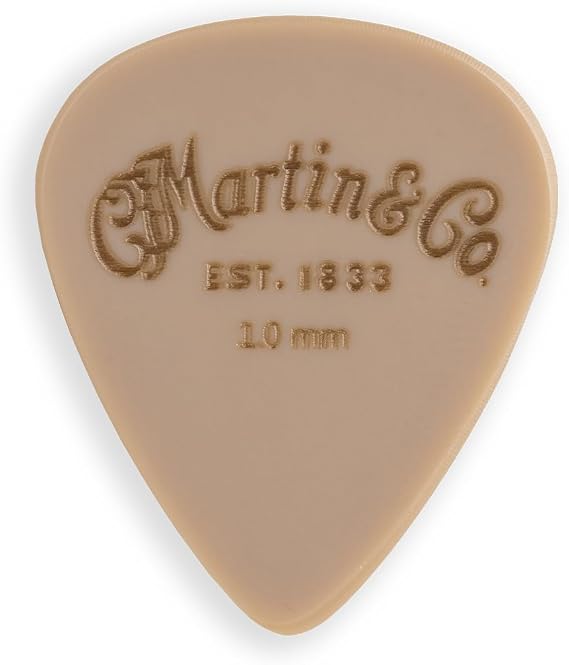 LUXE BY MARTIN Apex Pick 1.0mm | Standard Shape with Precision Bevels | Low-Friction Polymer, Enhanced Grip & Tone | Includes Pick, Tin & Pouch