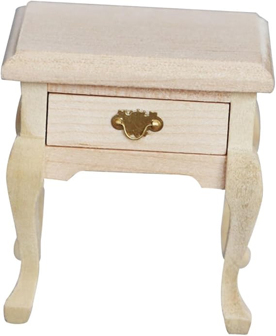 Yardwe Mini House Furniture Realistic Dollhouse Nightstand Decor Lightweight Adornment for Mini Display Accessory for Creative Dollhouse Scenes