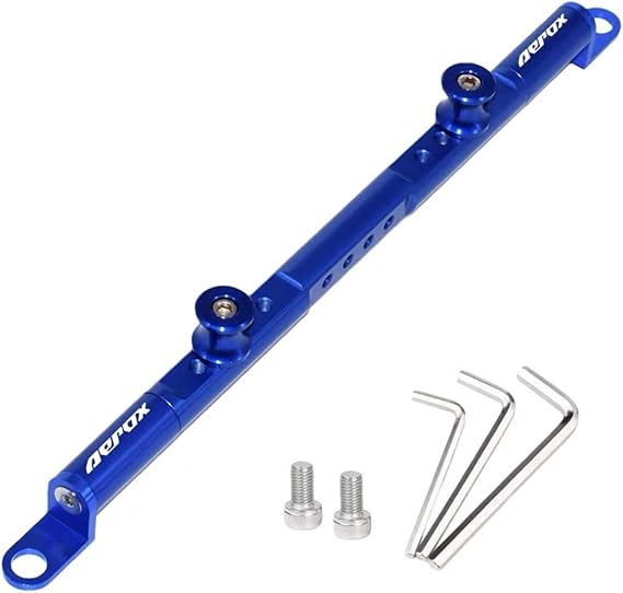 Motorcycle Adjustable Multifunction Crossbar Handlebar Balance Bar for Yamaha NVX AEROX 155 NVX155 AEROX155 (Color : AEROX Blue, Size : 1)