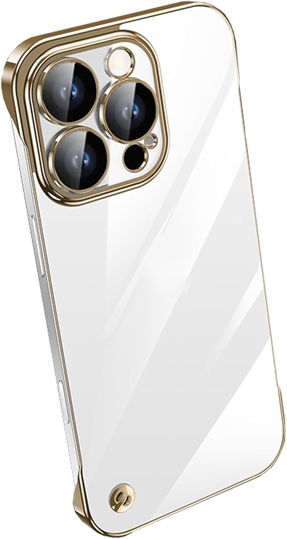 Ultra Thin Case for iPhone 16/16 plus/16 pro/16 pro max, Electroplated Phone Cover No Border Design Camera Anti-Fall Protection Case Gold