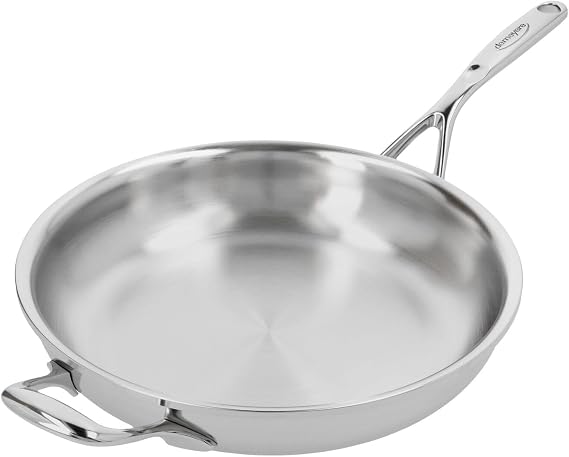 Demeyere Atlantis 7-Ply Stainless Steel Fry Pan with Helper Handle, 11"