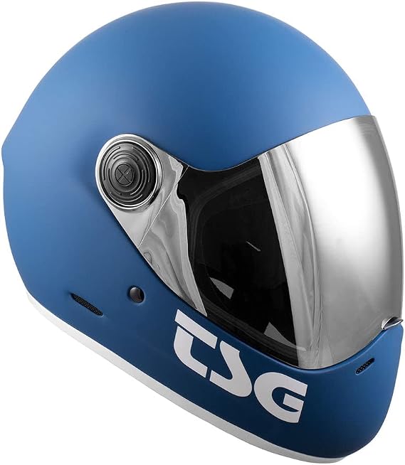 TSG - Pass Pro Full-face Helmet w/Two Visors | Performance Helmet for Downhill Skateboarding, E-Skating, E-Onewheeling, Longboarding | Compact, Aerodynamic | Scratch Proof Visor, Nose Ports, Anti Fog