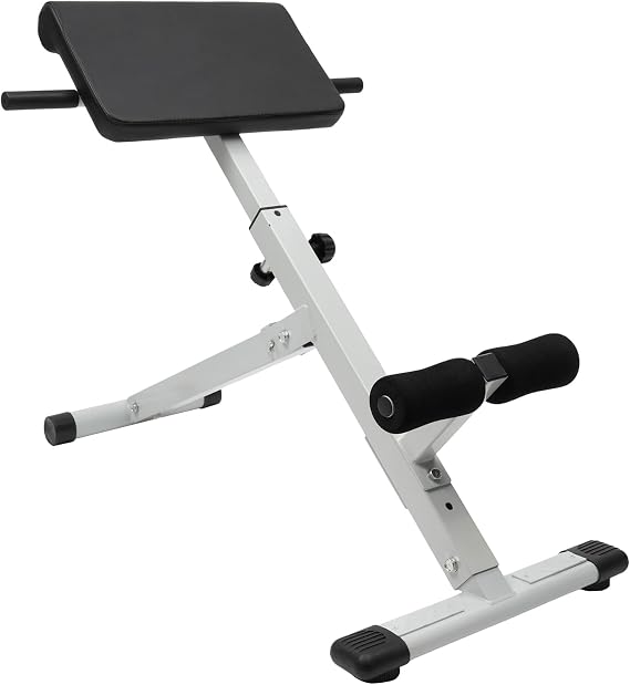 Roman Chair Hyperextension Bench, 5 Level Adjust Benchtraining Benches Strength Roman Chair AB Back Hyperextension Bench with Handle Back Extension Bench Machine for Home Workout 330lbs
