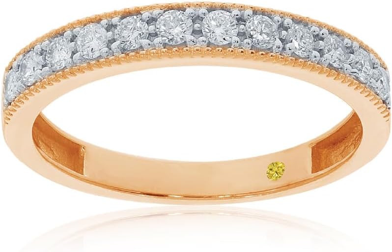 La Joya Lab Grown Diamond Band Ring | 1/10-1 1/2 CT. TW. Vintage Inspired Womens Wedding Band | Solid White, Yellow or Rose Gold | Versatile Promise & Anniversary Ring | Certified by Gemmologist