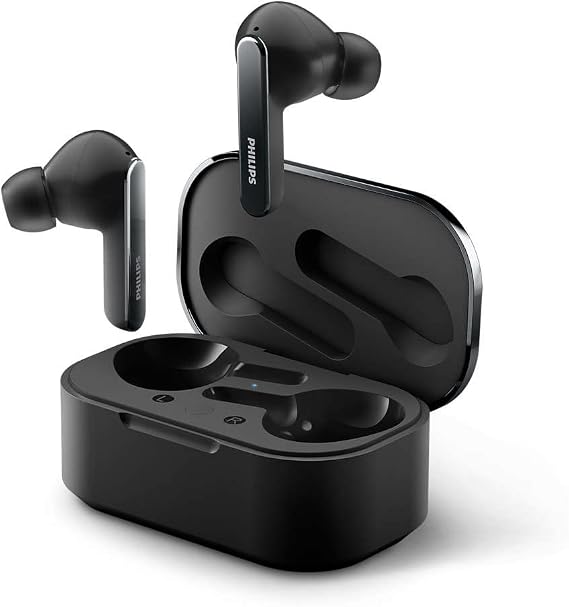 Philips TAT5506BK True Wireless Headset ANC Pro IPX5 8+24sa BT 5.2 Qi Compatible Case Mono Mode Black