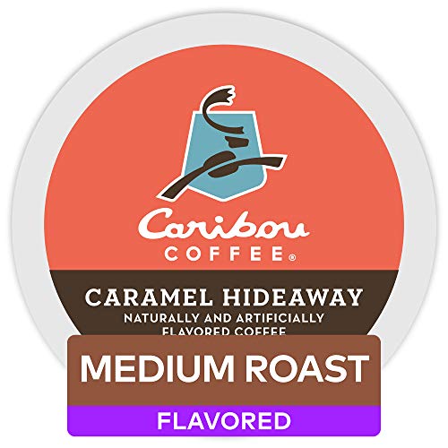 Caribou Coffee Caramel Hideaway, Single-Serve Keurig K-Cup Pods, Flavored Coffee, 60 Count