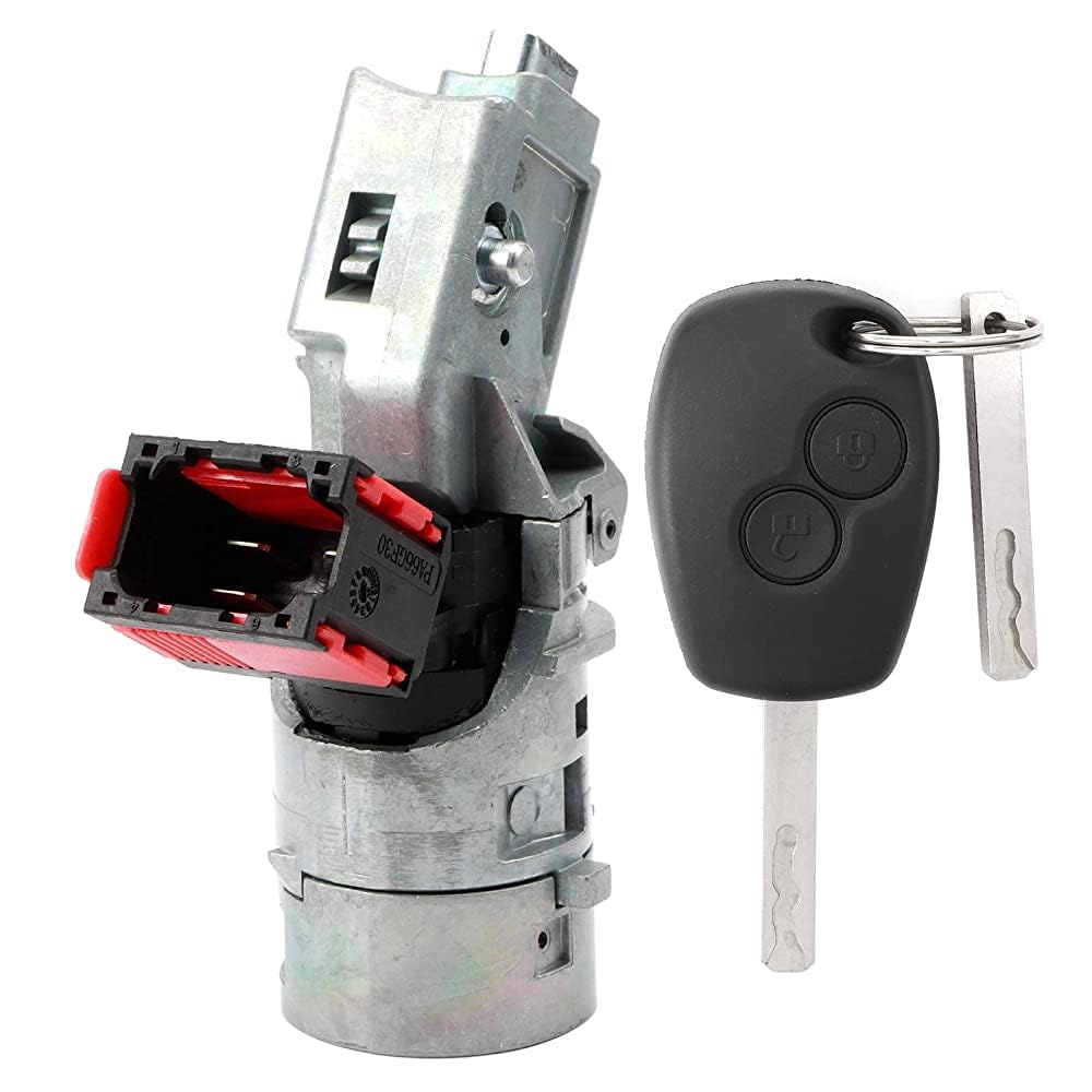 Longzhuo Ignition Switch, Ignition Lock Switch for Trafic Clio Kangoo Master, Ignition Lock Barrel Starter Switch with Key 7701208408 Fit for Renault TraficMasterKangoo