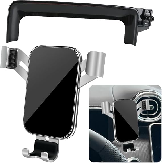 LUNQIN Car Phone Holder for Mercedes Benz C-Class 2022 2023 2024 2025 2026 and GLC Class 2023-2026 and CLE 2024-2026 Auto Interior Accessories Cell Phones Mount Cellphone Mobile Cradle Screen Stand