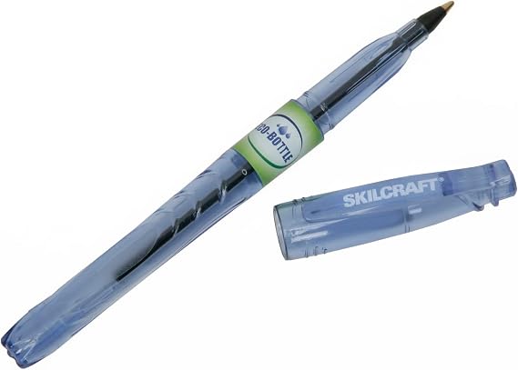 AbilityOne - 7520016827161 - SKILCRAFT Eco-Bottle Stick Ballpoint Pen - Medium Point - Black Ink - 12 units