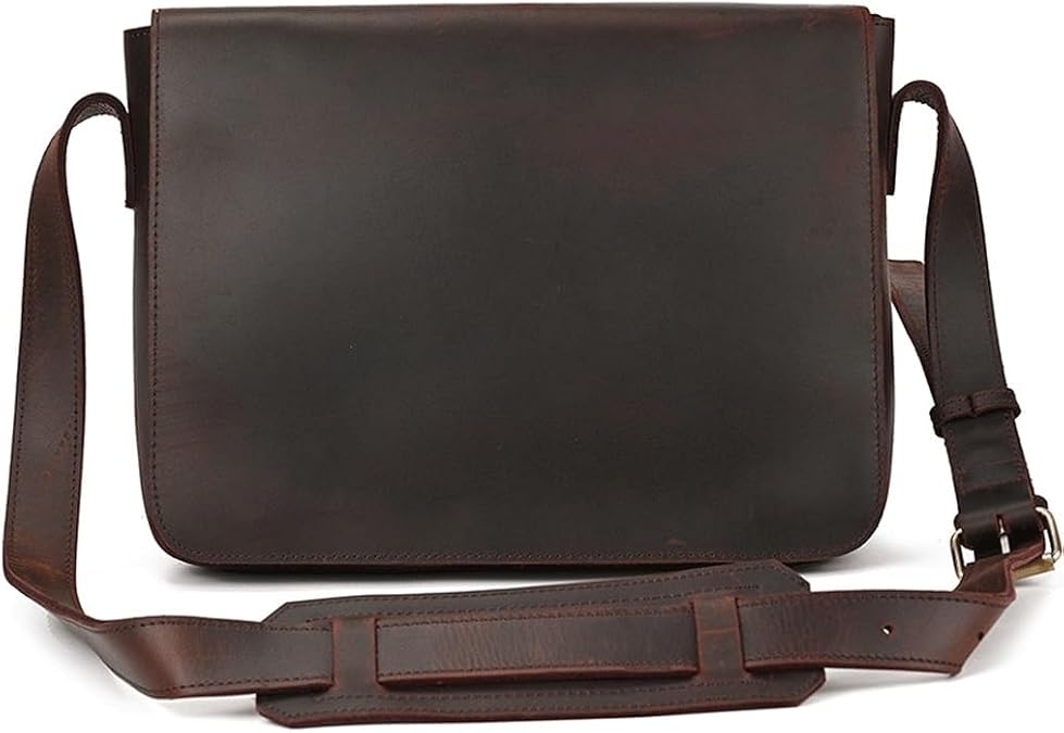 Vintage Crossbody Bag Large Clamshell Briefcase Capacity Shoulder
