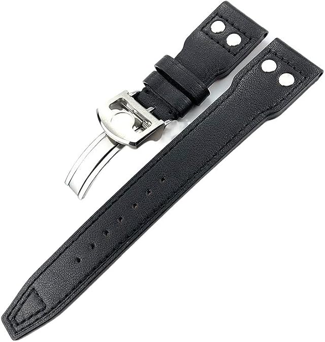 20mm 21mm 22mm Leather Watch Strap Black Blue Brown Watch Band for IWC PILOT Mark PORTUGIESER PORTOFINO for Men Bracelet