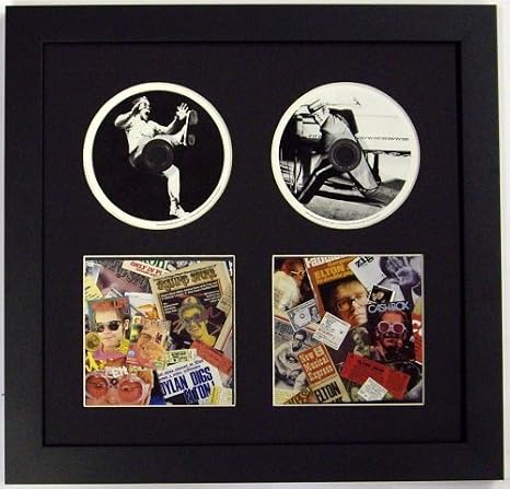 Double CD Frame and Booklet Frame - Featuring Black Mat Design, Glass Front, and Solid Wood Black Frame