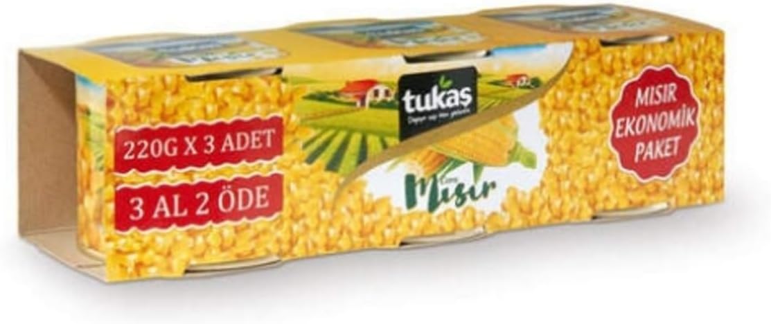 Tukaş Mısır 3x220 gr, 2'li Paket