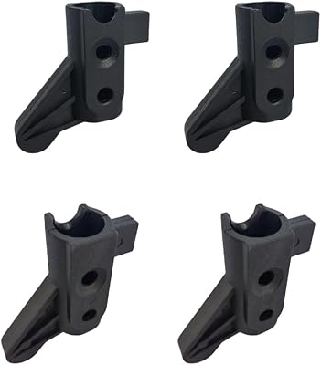 4Pcs Rollator Backrest Brackets, Backrest Pivot Brackets for Rollator, Universal Rollator Backrest Replacement Parts Without Hardware