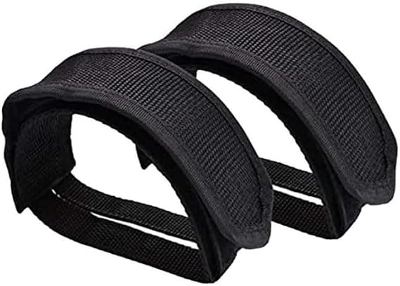 2Pcs Black Beam Strap Pedal Straps Cycling Kids Bike Foot Pedal Straps Toe Clips Straps Tape for Fixed Gear Bike,Pedals and Cleats,Bike Pedals