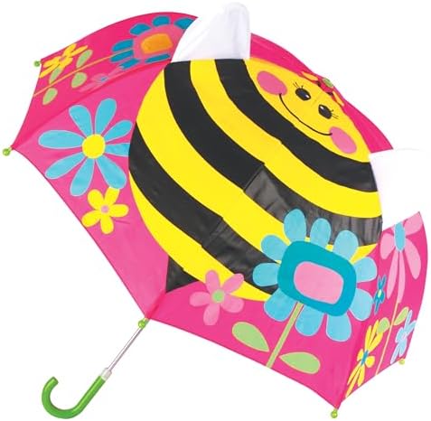 Stephen Joseph, 3D Pop Up Kids Umbrella, Cute Animals & Toddler Rain Umbrella Lightweight Easy Grip Handle for Boys Girls Ages 3-8