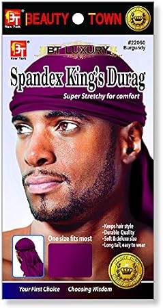 Luxury King's Durag - Burgundy, Polyester, high quality, spandex