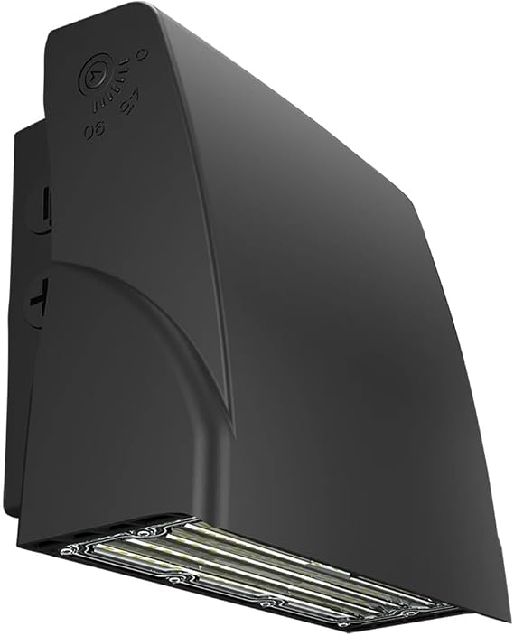 RAB Lighting SLIM17FA30ADJ Field Adjustable LED Wallpack | Wall Pack Lights Exterior, CCT Selectable 3000K 4000K 5000K, Built-in Photocell for Dusk to Dawn Outdoor Lighting IP65, Dimmable - 30W